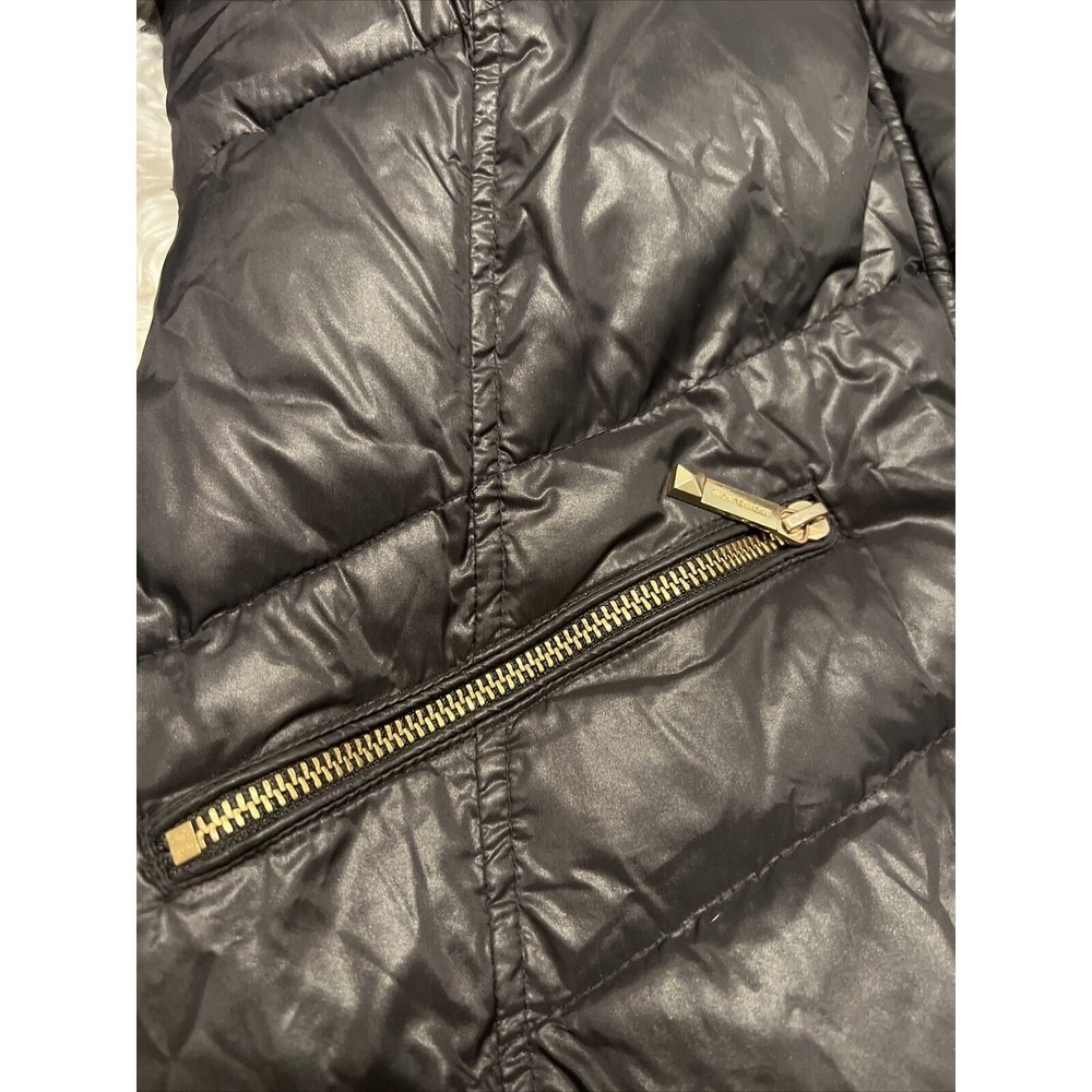 Women's Michael Kors Black Puffer Winter Coat Size Small‎ Knee Length NO HOOD - Picture 4 of 16